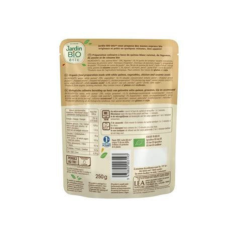 Plat Cuisin Quinoa Poulet S Same Bio Jardin Bio Etic Le Sachet De G