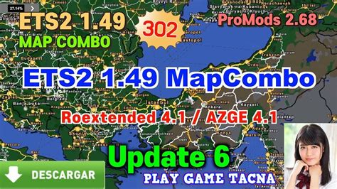 GLOBAL MAP COMBO ROEX FREE 4 1 AZGE 4 1 HYBRID 2 RC Para ETS2 1 49