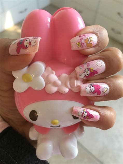 My Melody Nails 😍😘🤗 Summer Acrylic Nails Nail Jewels My Melody Nails