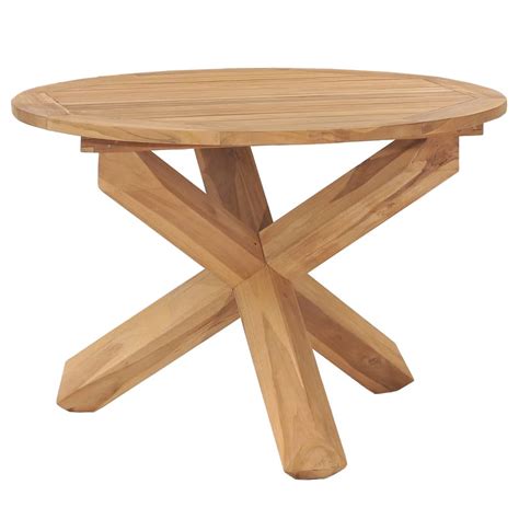 Mesa de jantar para jardim Ø11075 cm madeira de teca maciça Loja