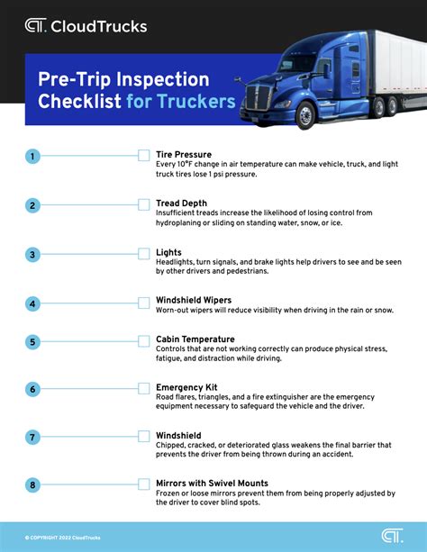 Pre Trip Inspection Checklist Pdf Image To U