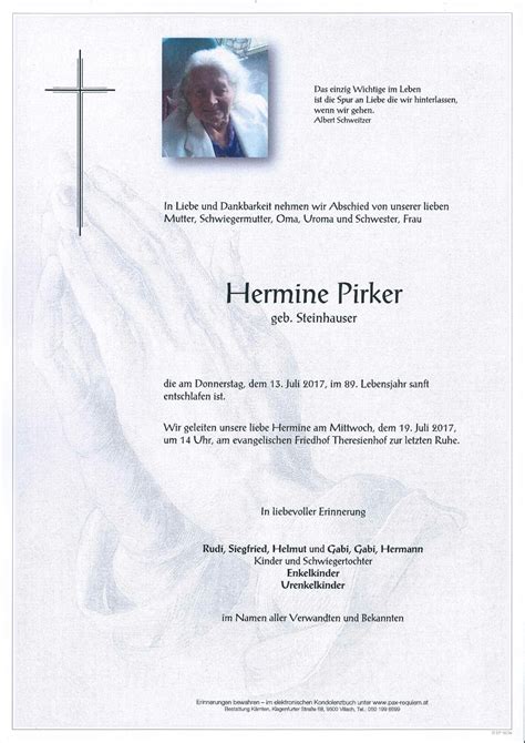 Parte F R Hermine Pirker Pax Requiem