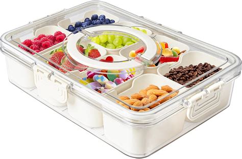 Amazon Minesign Divided Snackle Box With Handle Food Serving Tray