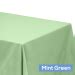 X Rectangular Oblong Gsm Polyester Tablecloth Mint Green