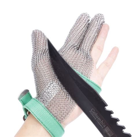 Cut Resistant Stainless Steel Metal Mesh Chainmail Glove For Meat