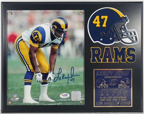 Leroy Irvin Autographed 8x10 Custom Los Angeles Rams Plaque W Etsy