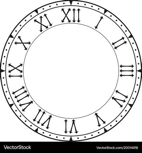 Roman Numeral Clock Template Printable