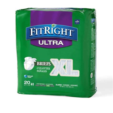 Fitright Ultra Adult Diapers Disposable Incontinence Briefs With Tabs