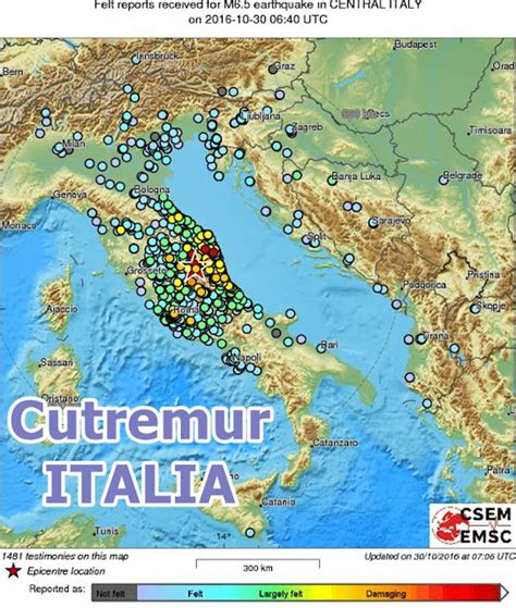 Cutremur ITALIA Azi HARTA Epicentrul La 6 Km Nord De Norcia Bilantul