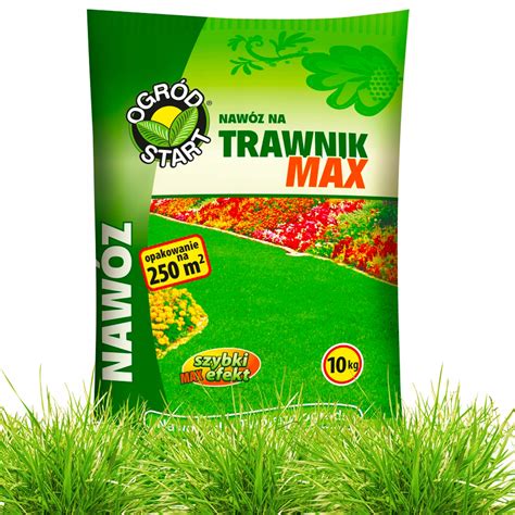 NAWÓZ DO TRAWY TRAWNIKÓW TRAWNIKA TRAW MAX SZYBKI EFEKT GRANULAT 10 KG