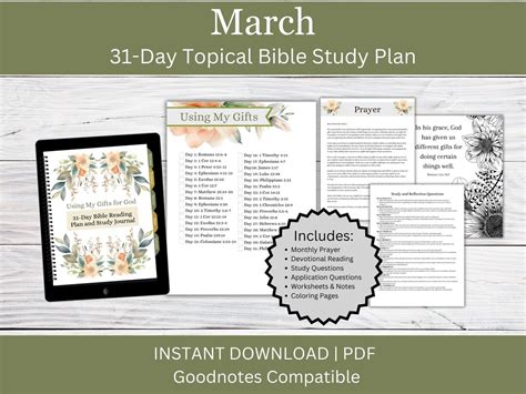 Bible Study Journal Bible Reading Plan Printable Digital Bible Study ...