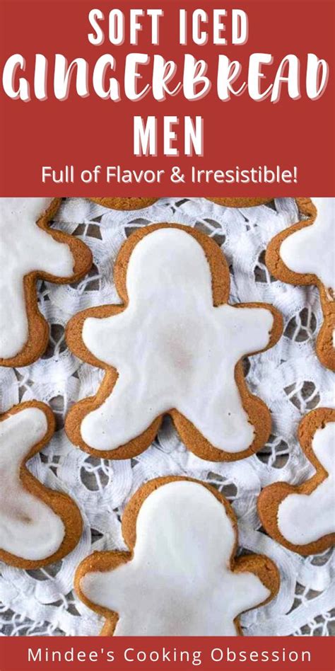 Iced Gingerbread Men For The Christmas Holiday Soft Gingerbread