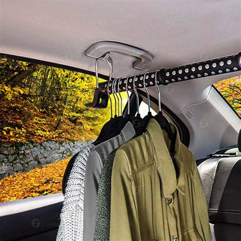 Zone Tech X Expandable Car Clothes Hanger Clothing Rod Bar Garment