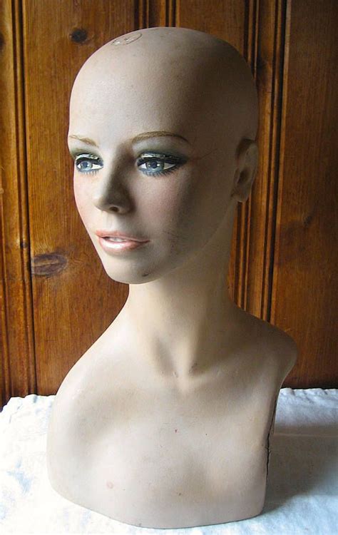 Mannequin With Open Lip Smile Vintage Female Mannequin Bust With