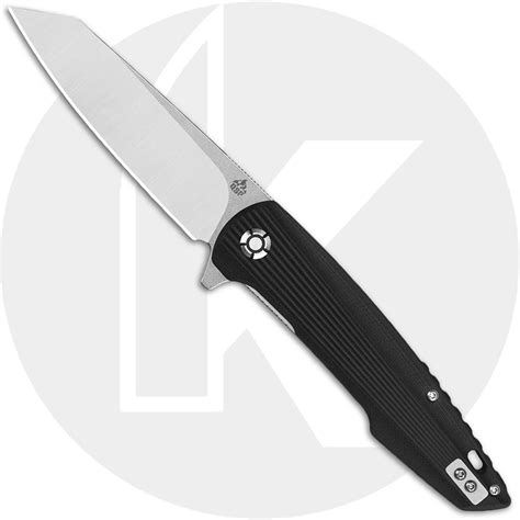 QSP Phoenix QS108 C1 Knife Stonewash Satin D2 Reverse Tanto Black