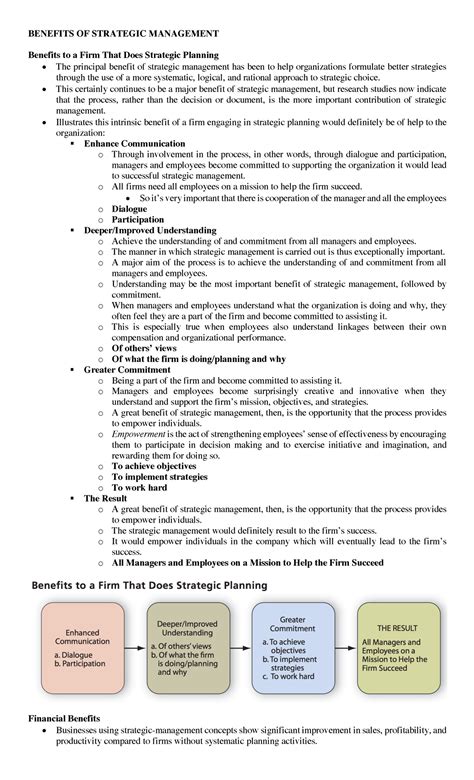 Benefits Of Strategic Management 3