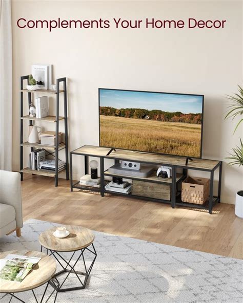 Vasagle Modern Tv Stand For Tvs Up To Inches Tier Entertainment