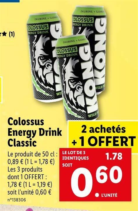 Promo Colossus Energy Drink Classic Chez Lidl