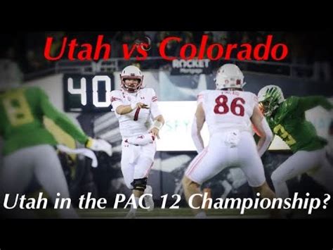 Utah Vs Colorado Utah Pac 12 Championship Scenarios YouTube