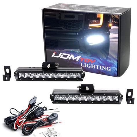 Buy Ijdmtoy 100w High Power Cree Led Light Bar Fog Lamp Kit W Lower