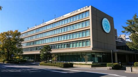 headquarters building   organization logo prominently