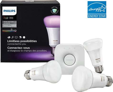 Best Buy Philips Hue White And Color Ambiance A Starter Kit