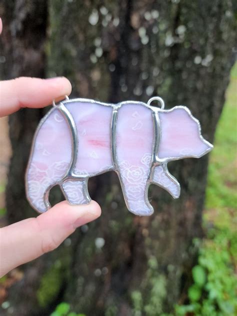 Dreamy Bears Stained Glass Bears Bear Lover Art Etsy Stained