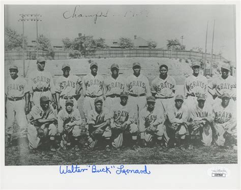 Walter Buck Leonard Signed Grays 8x10 Photo Jsa Barnebys