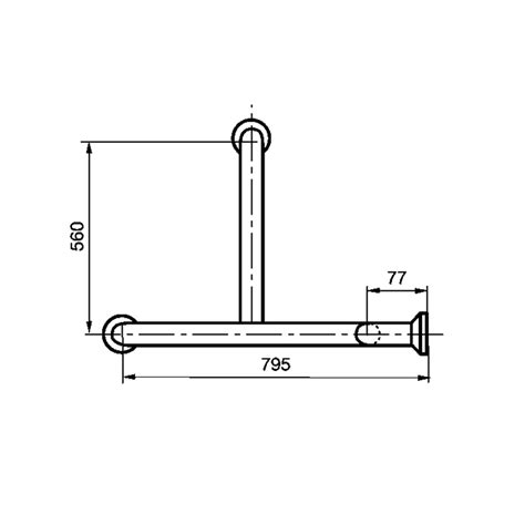 Barra De Apoyo Ba Era Horizontal Inox Blanco Presto Equip