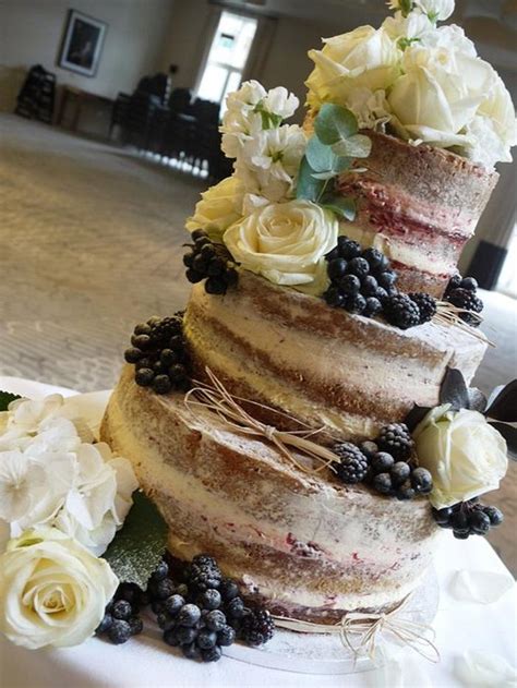 Theresa Naked Wedding Cake Decorated Cake By Scrummy Cakesdecor