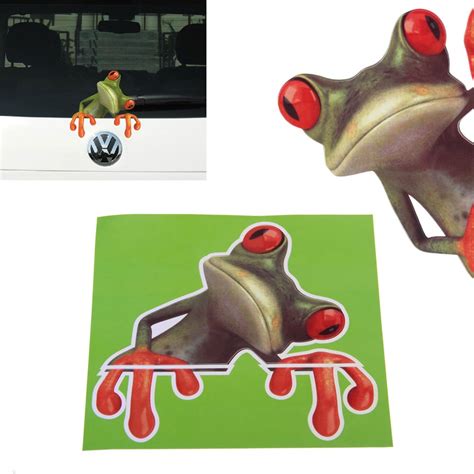 Funny Cute Green 3D Frog Car stickers Truck Window Door Vinyl Decal Sticker New | eBay