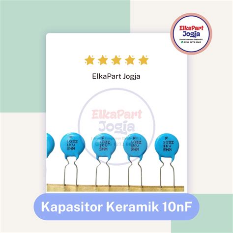 Jual Ceramic Disc Capacitor 103 10nF 103K 1KV Kapasitor Keramik