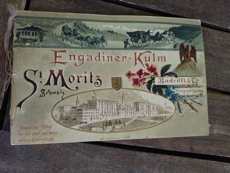 Litho Prospekt F Hrer Hotel Engadiner Kulm St Moritz Kaufen