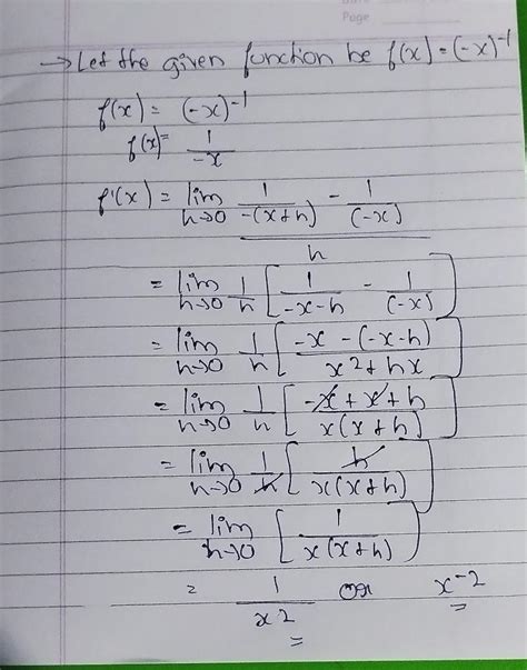 Differentiate The Following From First Principle X Brainly In