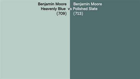 Benjamin Moore Heavenly Blue Vs Polished Slate Side By Side Comparison