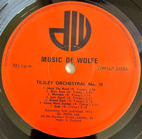 Tilsley Orchestral N°10 Dwlp 3255 Reg Tilsley 1972 Blinkkyfr