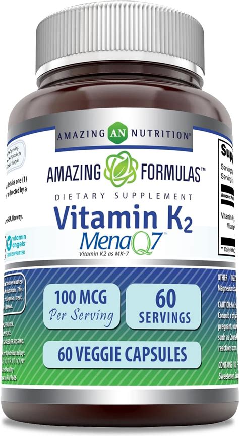 Doctor S Best Natural Vitamin K2 Mk 7 With Menaq7 White No Flavor 60 Count Health