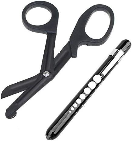 Yomnee Trauma Shears And Medical Penlight With Pupil Gauge Emt Medical