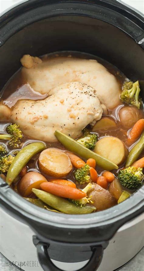 Slow Cooker Honey Garlic Chicken And Vegetables Video