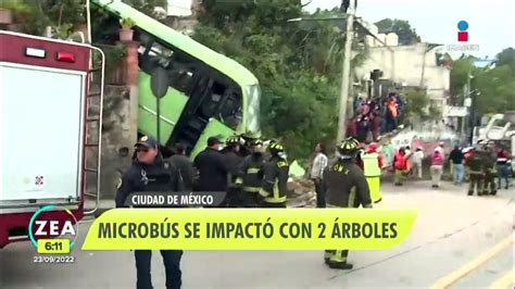 Autobús Se Queda Sin Frenos Y Choca En La México Cuernavaca Noticias Con Francisco Zea Youtube