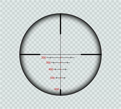 Military Sniper Rifle Scope Hunting Sight Reticle 24081732 Vector Art