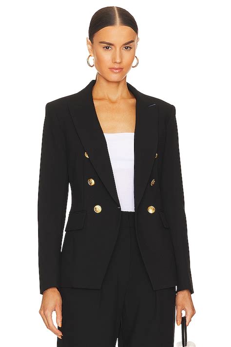 Rag Bone Preston Crepe Blazer In Black Revolve