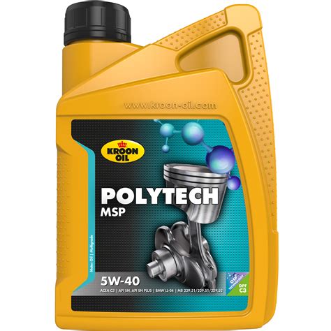 PolyTech MSP 5W 40 12 X 1 升瓶装 Kroon Oil