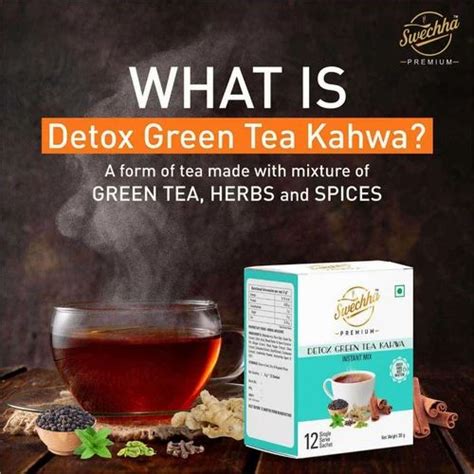 Premium Detox Green Tea Kahwa G Sachet Organic Green Tea Lemon