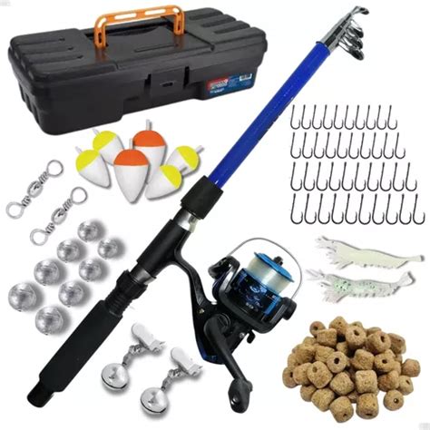 Kit Pesca Barato Completo Vara Molinete Estojo Acess Rios Frete Gr Tis