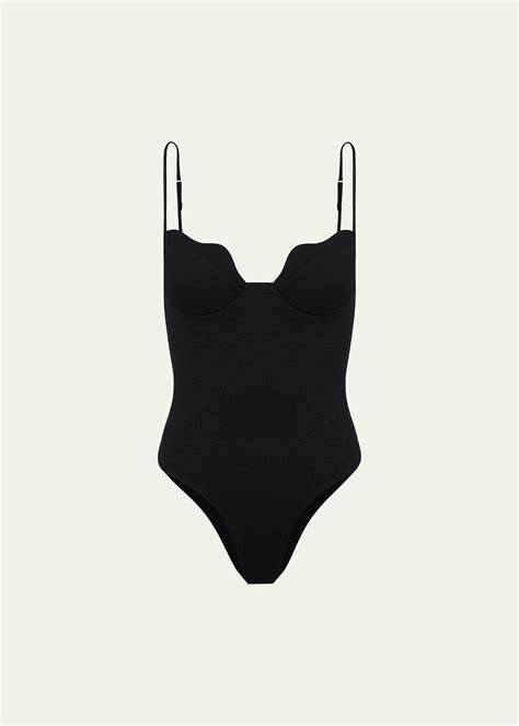 Vix Paula Hermanny Firenze Lou Full One Piece Swimsuit Firenze Black