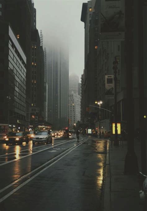 Rainy New York City Aesthetic Rainy City Cityscape