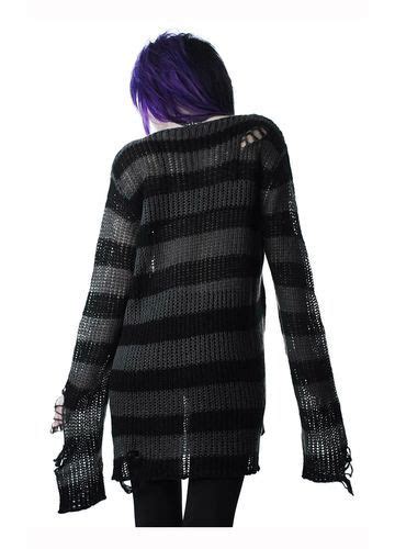 Killstar Ash Distress Knit Sweater Aesthetic Clothes Clothes Gothic