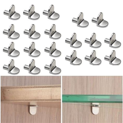 Elegant Silver L Shaped Cabinet Bracket Shelf Support Studs Pegs 5mm