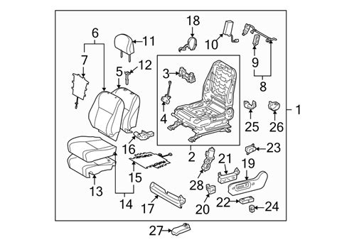 Toyota Highlander Seat Frame Front Power Limited To Us Built